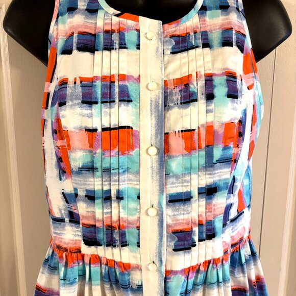 Shoshanna Abstract Print Sundress - Size 2 - Picture 2 of 11